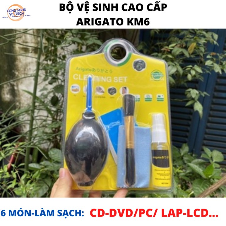 Bộ vệ sinh máy tính cao cấp 6 món ARIGATO KM6- SIÊU XỊN-LÀM SẠCH NGAY CẢ ĐĨA CD/VCD,MÀN LCD...