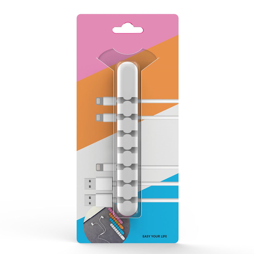 Dụng cụ sắp xếp dây cáp 7 cổng bằng silicone