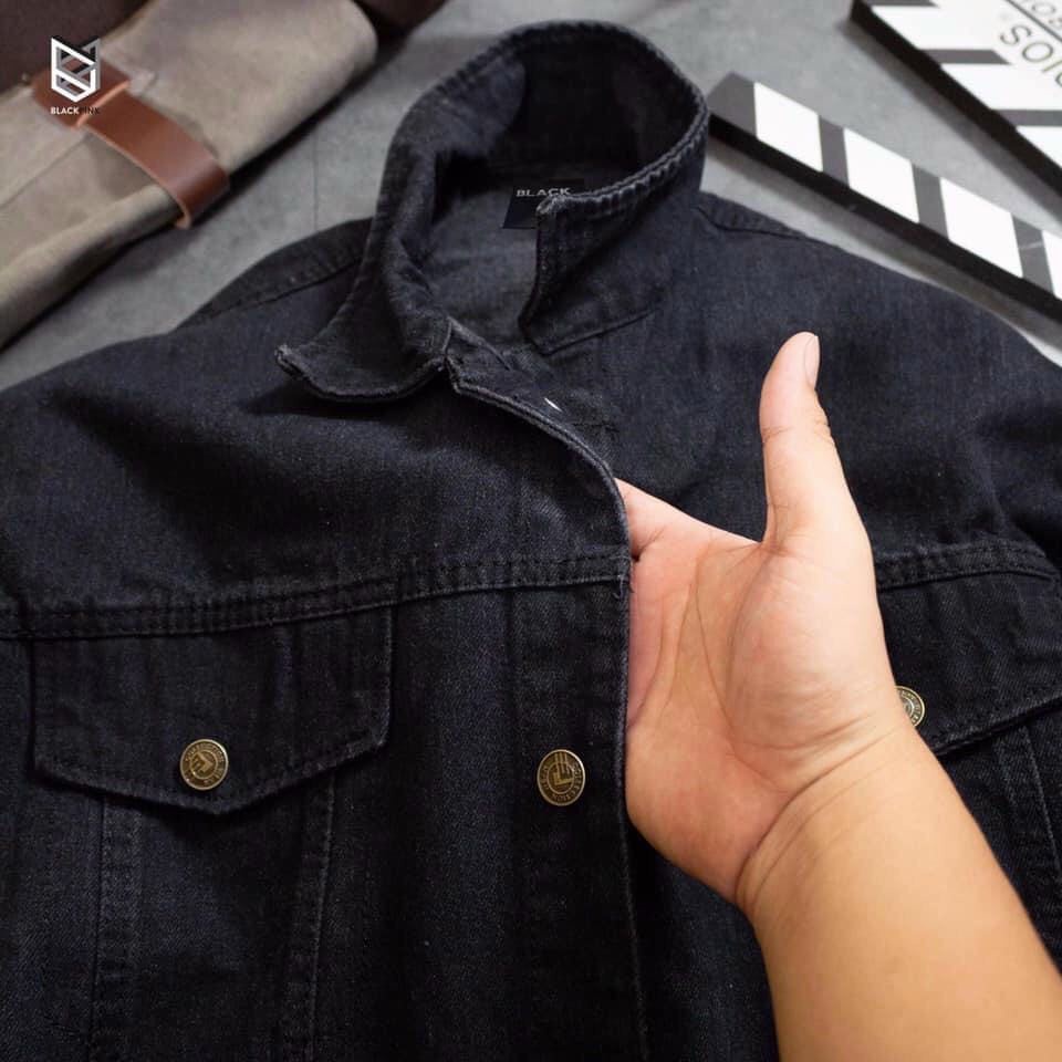 Áo Khoác Jean Nam Nữ Basic Unisex TRƠN From Rộng - Áo Khoác Bò Nam Nữ