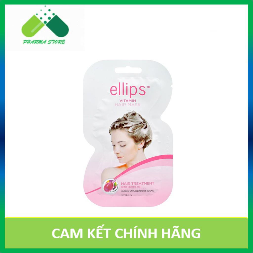 ! Kem Ủ Tóc Ellips Hair Treatment / Ellips hồng - Phục hồi tóc bị hư tổn do uốn tóc, nối tóc hay nhuộm tóc – hộp 12 gói