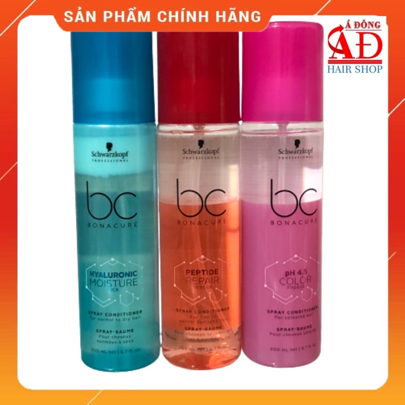 Xịt dưỡng tóc Schwarzkopf BC hair spray cho tóc khô hư tổn giữ màu nhuộm 200ml - ĐỨC