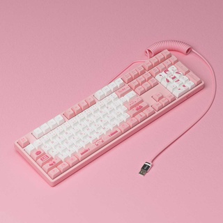 Dây cáp TypeC custom AKKO Coiled Cable (Black / White / Pink / Blue)