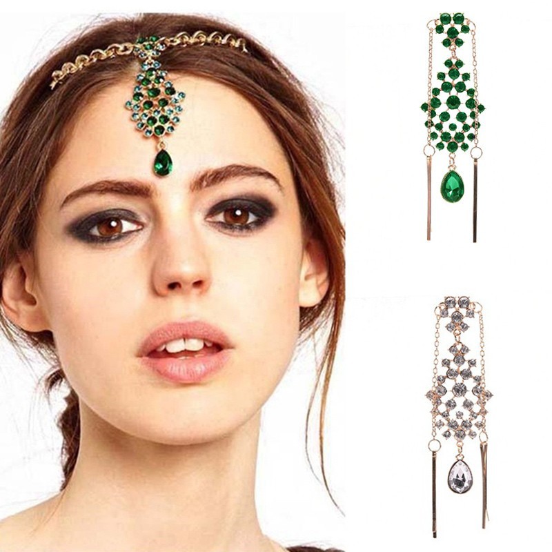 Kẹp tóc trán thiết kế phong cách Ấn Độ độc đáo
