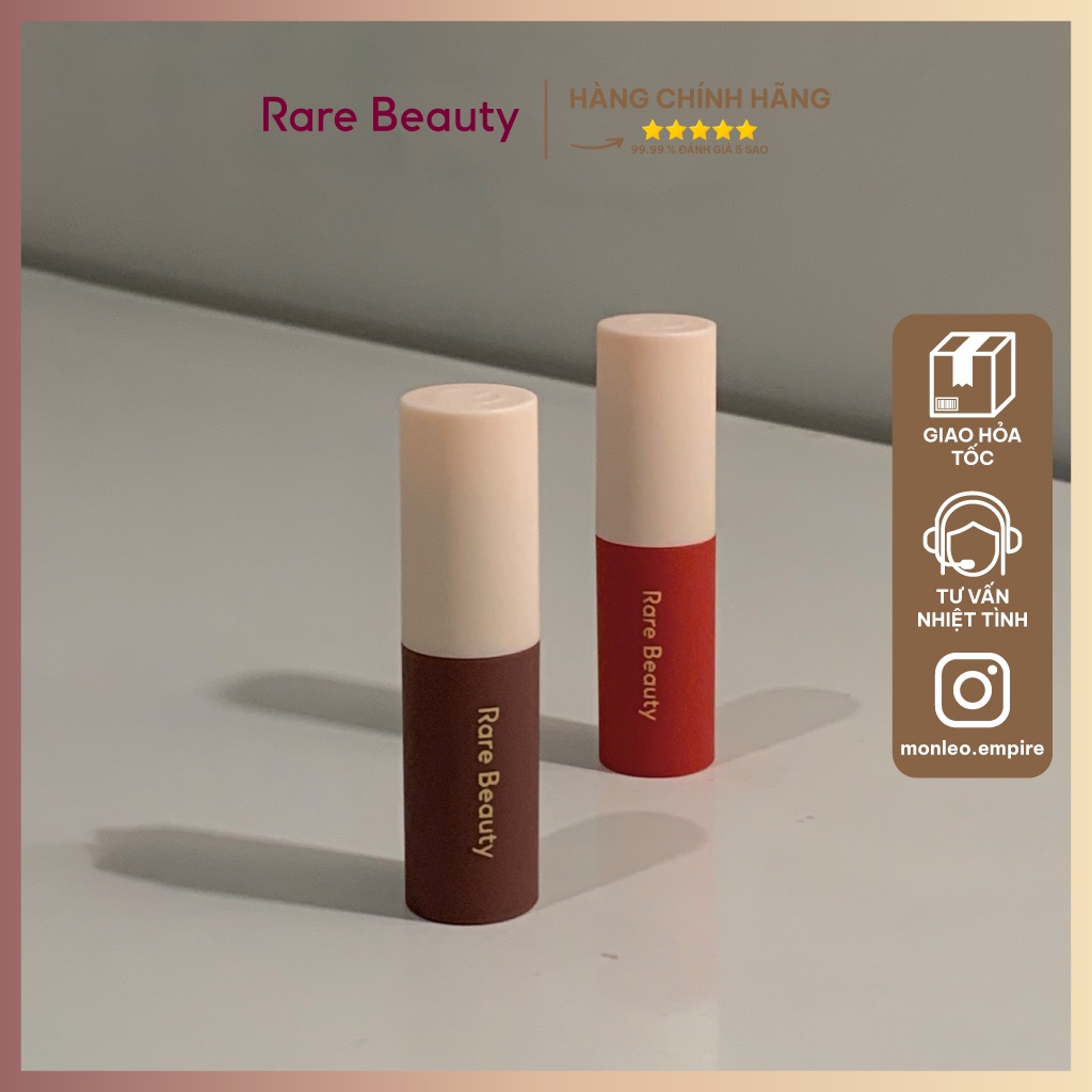 Set son kem lì Rare Beauty Mini Lip Soufflé Matte Cream Lipstick Duo