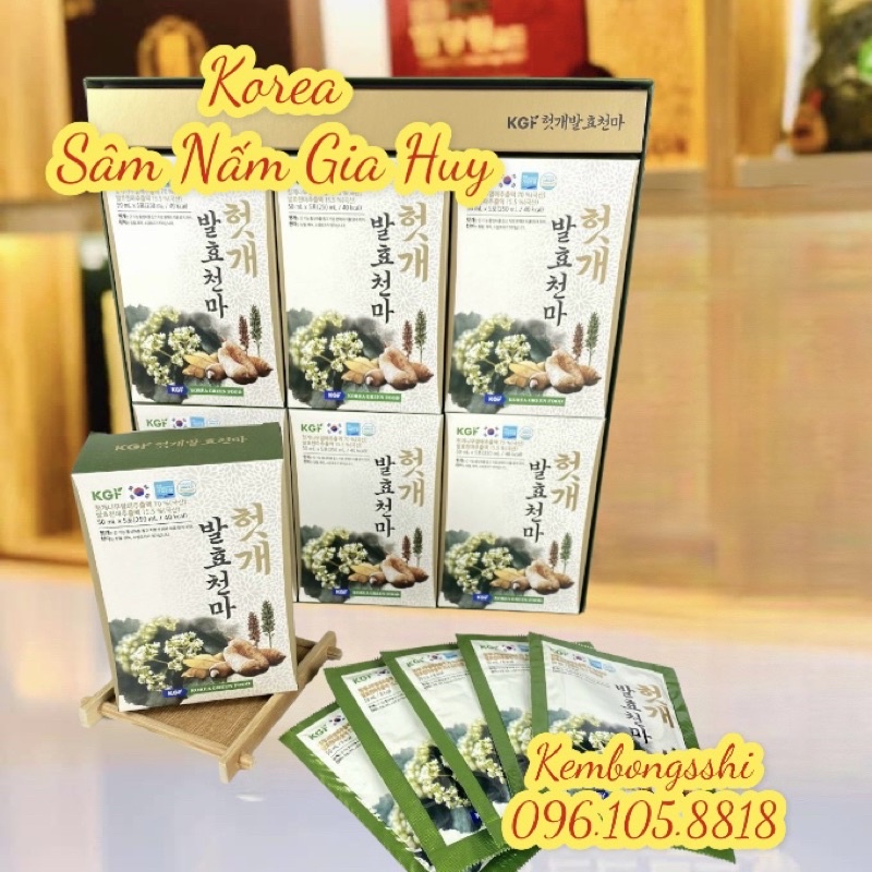 [HÀNG MỚI VỀ] Nước Bổ Gan, Mát Gan Thiên Ma Lên Men KGF Hàn Quốc, Hộp Vuông 30 Gói x 50ml