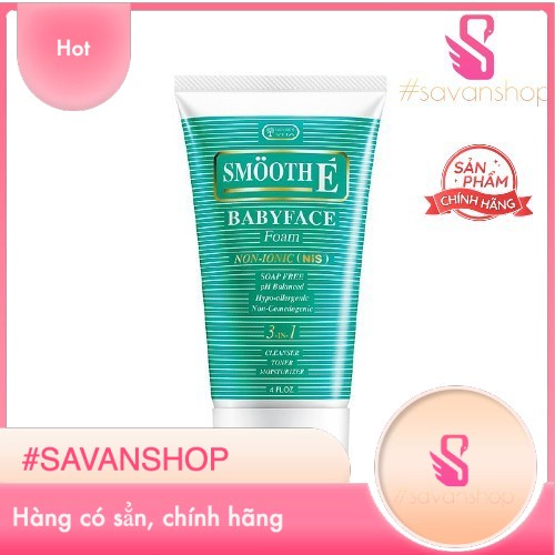 Sữa Rửa Mặt Smooth E Babyface Foam 3 in 1 Thái Lan