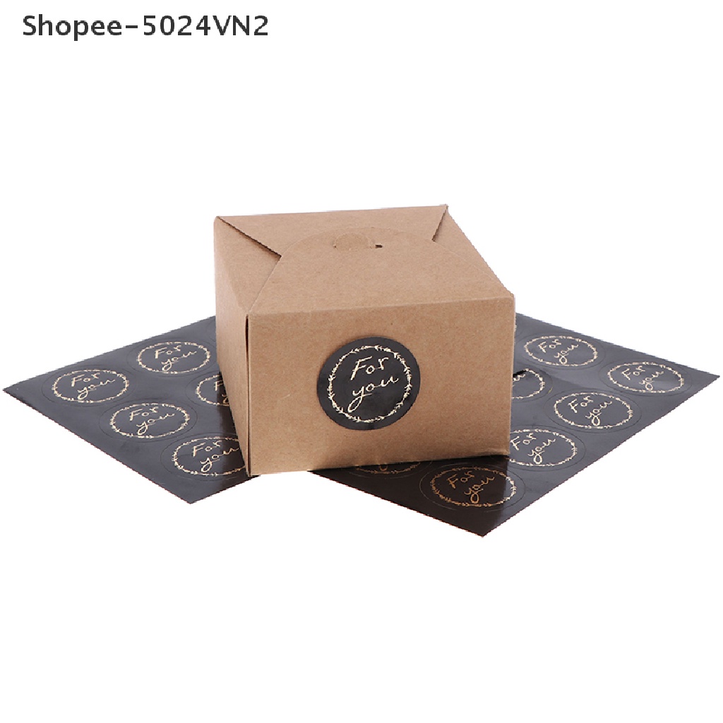 Set 120 Miếng Dán Hình Tròn In Chữ you Dùng Trang Trí Hộp Quà DIY