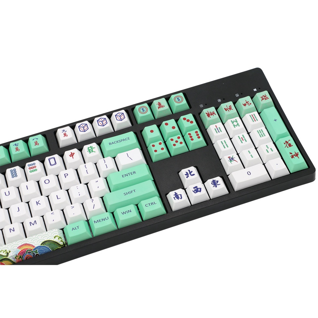 ✵✿Tinh hoa Trung Quốc Mahjong keycap chim thần PBT thăng hoa năm mặt độ cao ban đầu keycap bàn phím cơ bộ nhỏ