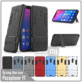Ốp lưng Xiaomi Pocophone F1 iRON - MAN Nhựa PC cứng viền dẻo chống sốc
