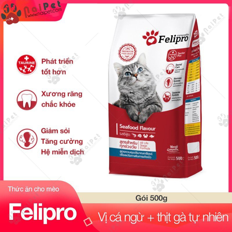 Thức Ăn Hạt Cho Mèo Felipro Thái Lan 500g