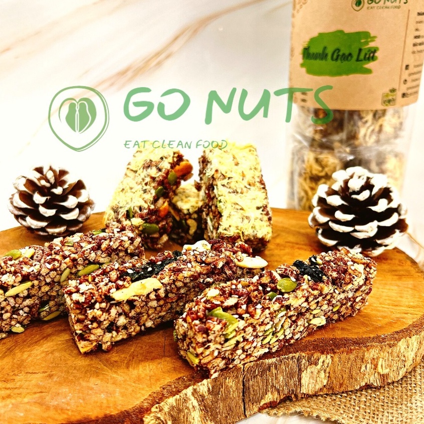 Thanh gạo lứt go nuts chà bông rong biển mix hạt dinh dưỡng ngũ cốc không - ảnh sản phẩm 2