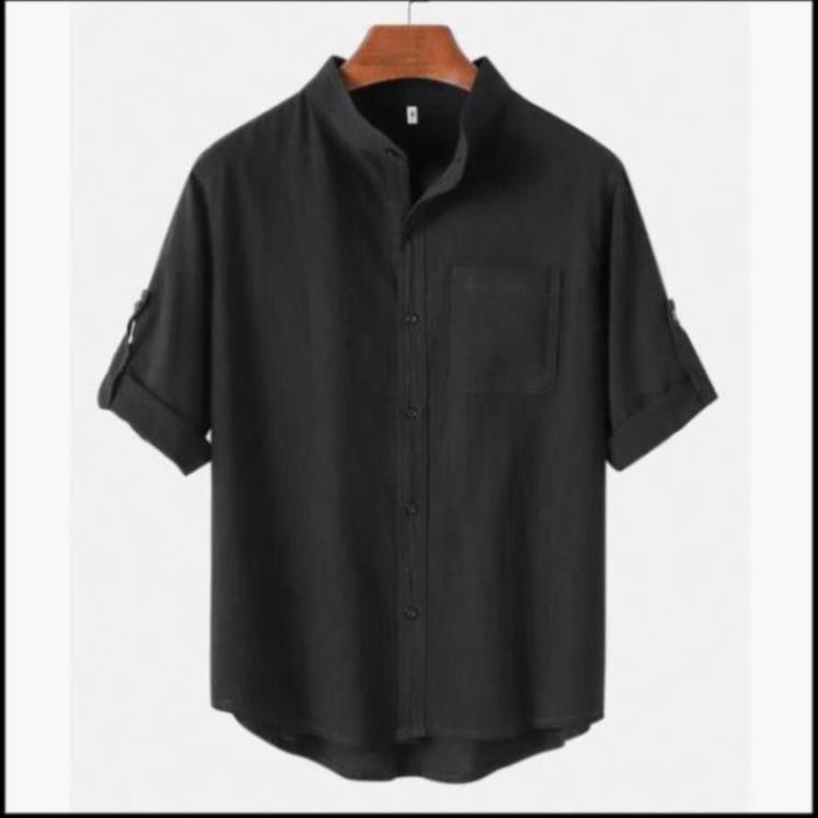 (NT) Áo Sơ Mi Nam Đũi Nhật Cổ Trụ (0) 2 63 | BigBuy360 - bigbuy360.vn