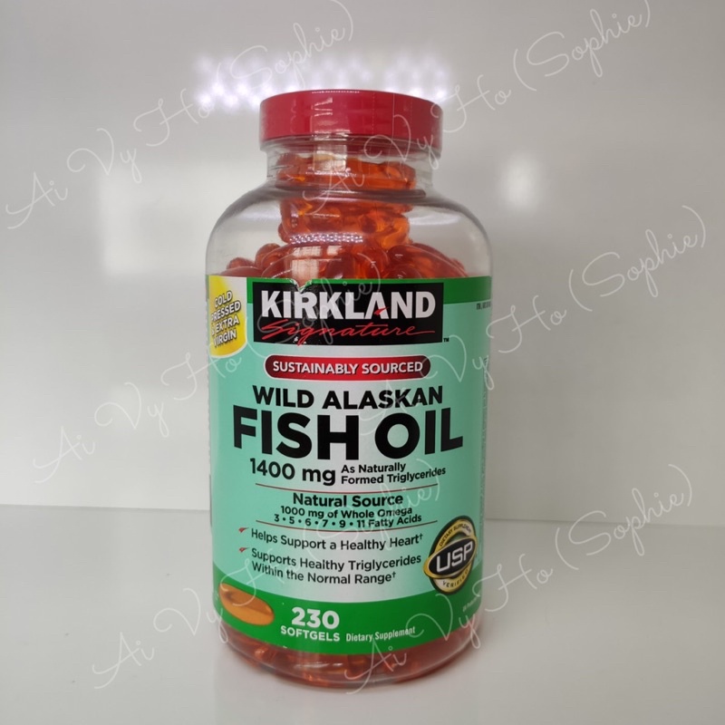 Dầu cá Kirkland Wild Alaskan Fish Oil 1400mg - 230 viên