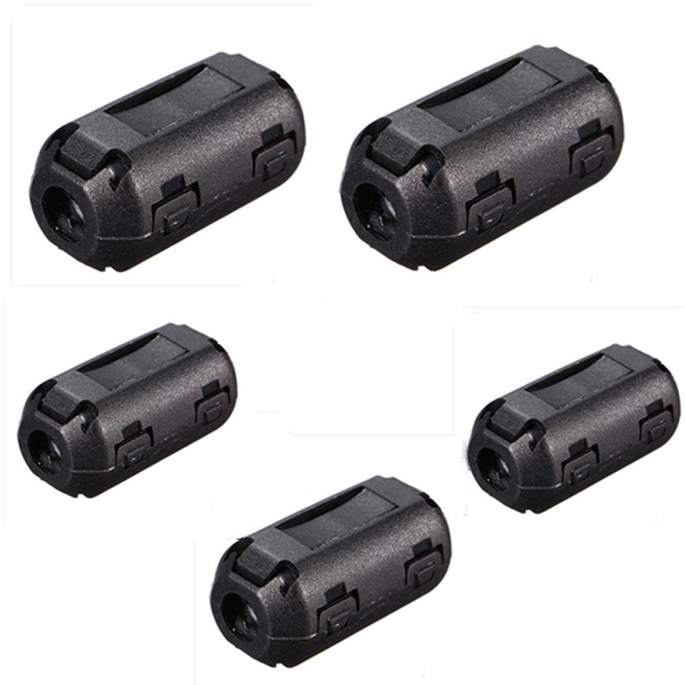 Lõi Lọc Lõi Ferrite Mini 5Mm (Inner Dia) on EMI RFI Bằng Nhựa Màu Đen Có Thể Tháo Rời