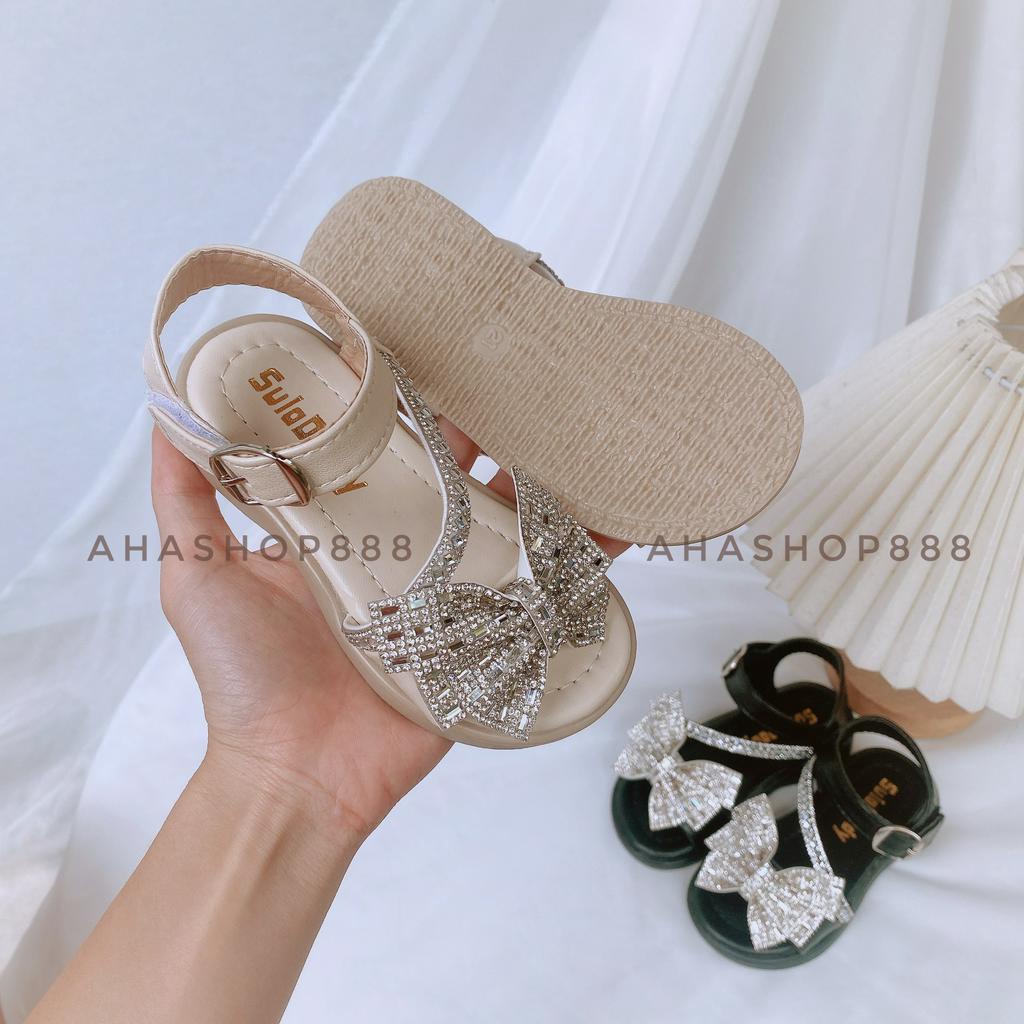 Dép Sandal Nơ Đá Sáng Lấp Lánh Bé Gái 2-15 Tuổi K061