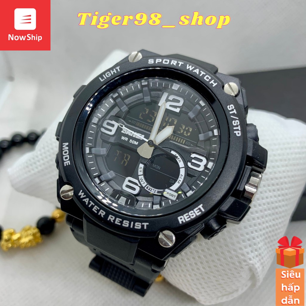 Đồng hồ thể thao nam SKMEI 1340 -DC2609 Kim điện tử, chống nước, chống va đập, đa chức năng, có đèn ban đêm nam tính