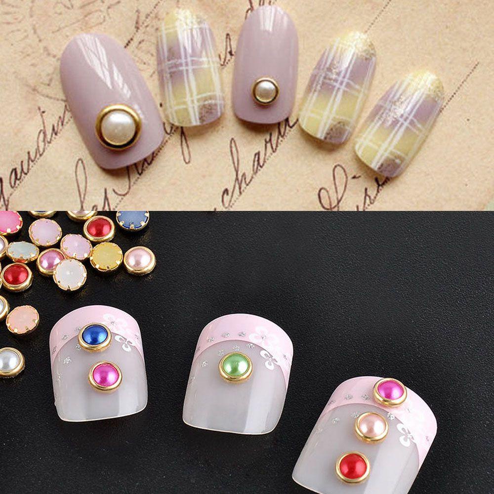 Set 200 Phụ Kiện Trang Trí Móng Tay 3D DIY Thời Trang Kích Thước 4mm