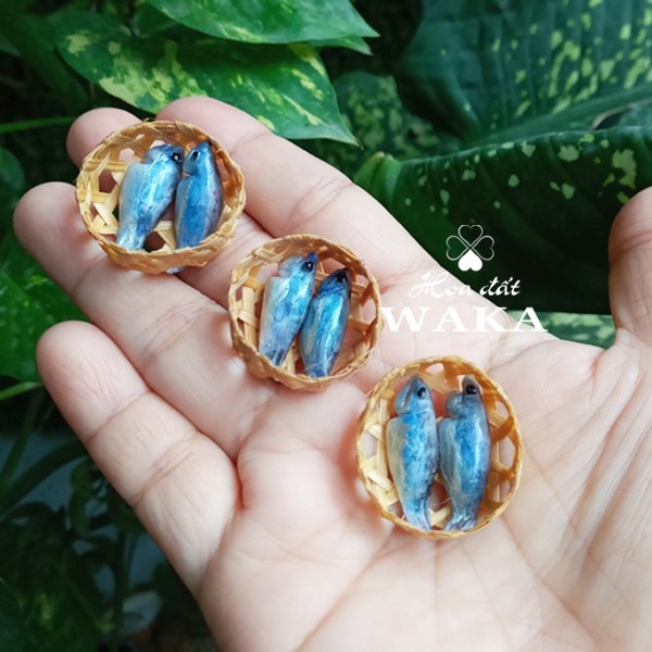 Mô Hình Rổ Nục Hấp 1/12 - Đất Sét Cao Cấp