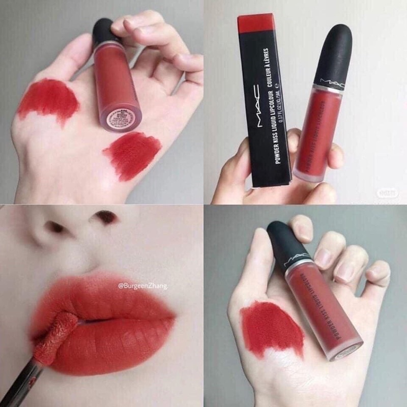 [Đủ Bill] Son MAC 991 Devoted To Chili – Powder Kiss Liquid – Đỏ Đất FullSize