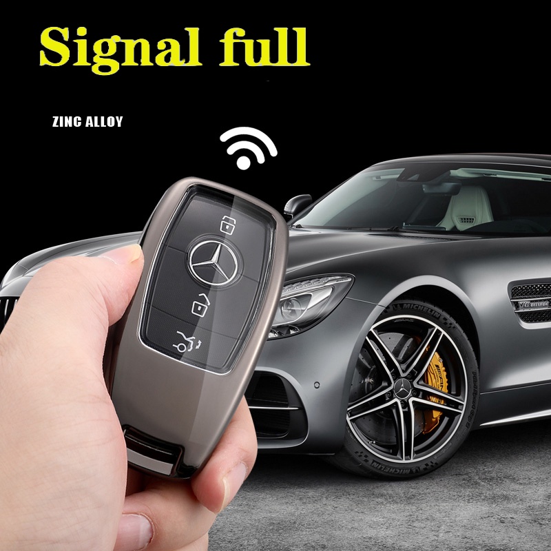 Vỏ Da Hợp Kim Kẽm Bọc Chìa Khóa Xe Hơi Mercedes Benz A C E S class E63 W213 W177 GLK For AMG