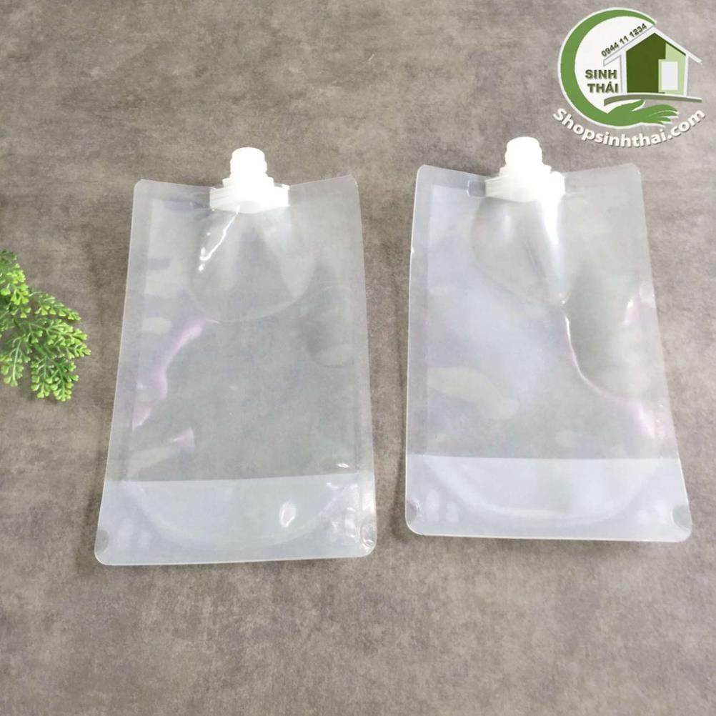 Túi có vòi nhựa nắp vặn, túi đựng chất lỏng 500ml, đáy đứng 13cm x 21cm