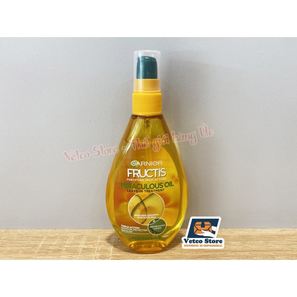 Dầu Dưỡng Tóc Garnier Fructis Miraculous Oil 150ml Úc