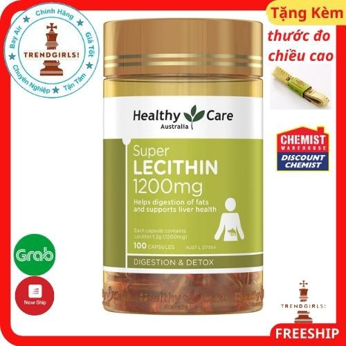Mầm đậu nành úc Healthy Care Super Lecithin 1200mg, ngăn lão hóa cho phụ nữ trên 30 tuổi - Trend girls online | BigBuy360 - bigbuy360.vn