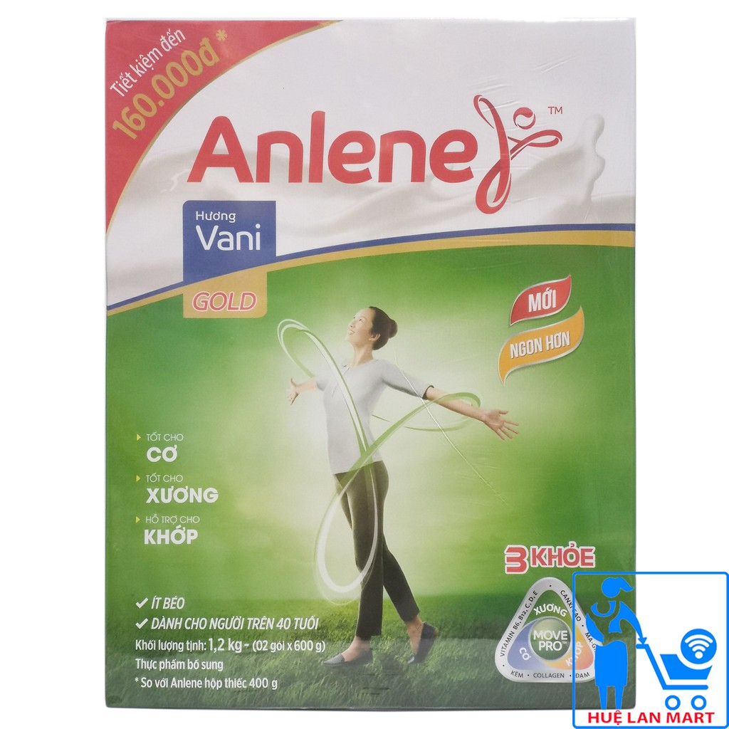 [CHÍNH HÃNG] Sữa Bột Anlene Gold MovePro Hương Vani Hộp Giấy 1,2kg