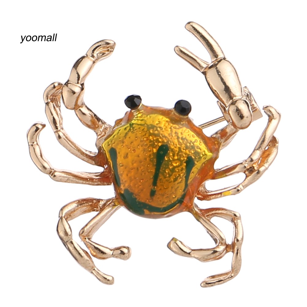 YOML✔Cute Women Crab Shape Enamel Brooch Pin Shirt Sweater Neck Clip Backpack Badge | BigBuy360 - bigbuy360.vn