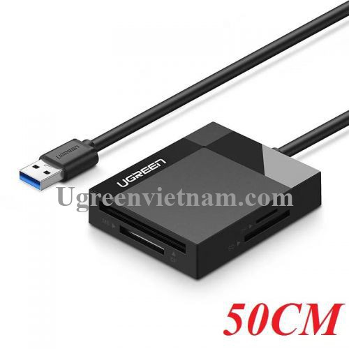 Đầu đọc thẻ nhớ SD/TF/CF/MS chuẩn USB 3.0 Ugreen 30229