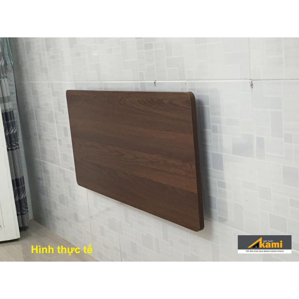 ✕Bàn gấp treo tường thông minh 40x80cm màu trắng/ hồng/ vân gỗ nâu đen bản lề chịu tải 60kg