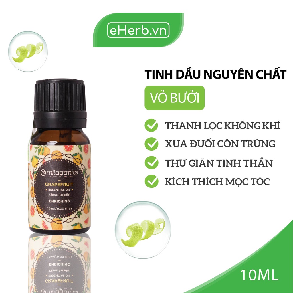 Tinh Dầu Bưởi Thiên Nhiên MILAGANICS 10ml | Có kiểm nghiệm COA | Xông Phòng, Khử Mùi