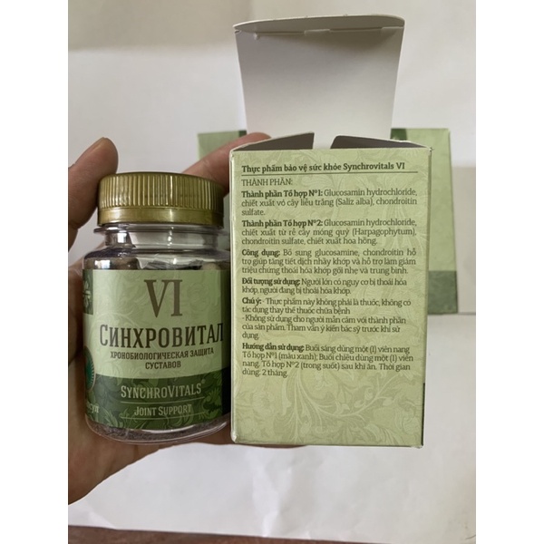 SIBERIAN WELLNESS HÀNG NGA Viên giảm thoái hóa khớp Synchrovitals VI Siberi