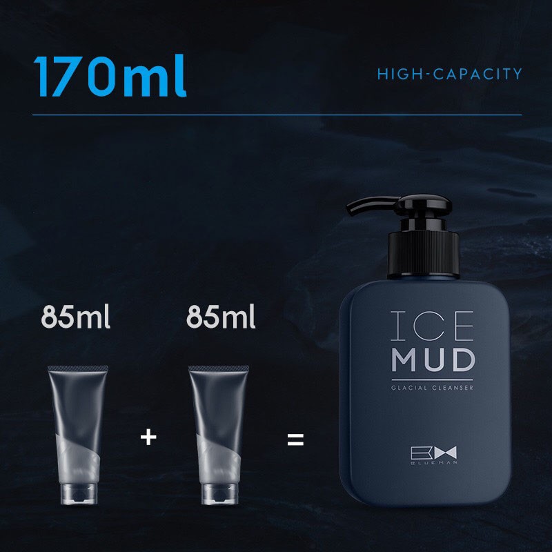 Sữa Rửa Mặt Ice Mud BLUEMAN Than Hoạt Tính Cho Nam