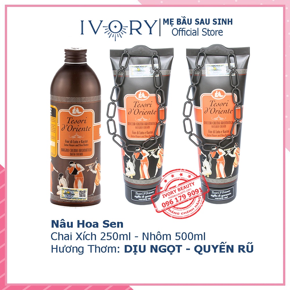 Sữa Tắm nước hoaCHÍNH HÃNGSữa tắm Hương Hoa Sen, Nước Hoa Hương rồng đỏ Tesori Thảo Mộc, Sữa Tắm Xích Tesori O'drient