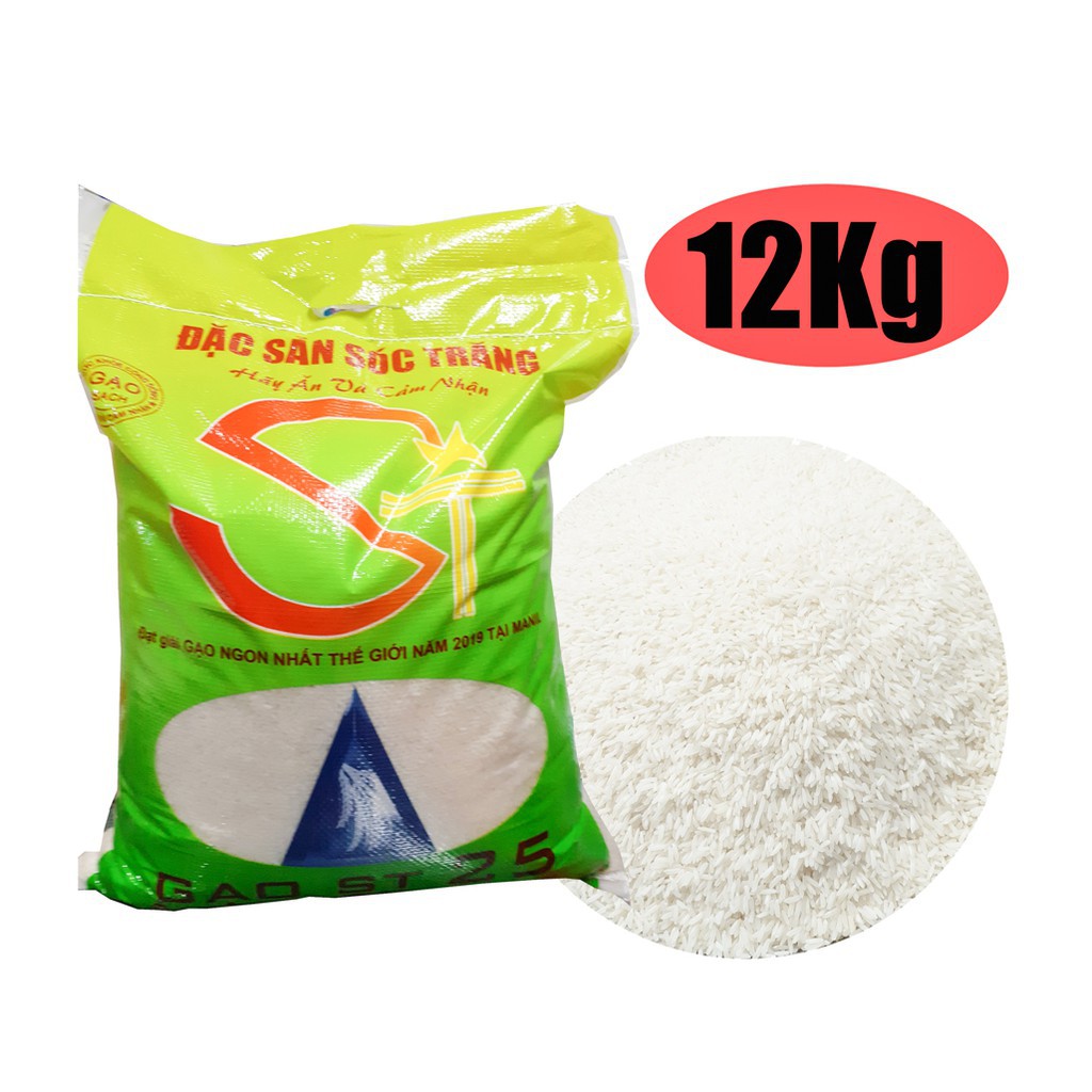 Gạo ST 25 🌾𝐁𝐀𝐎 𝟏𝟐𝐊𝐆🌾 Đặc sản Sóc Trăng thơm ngon cao cấp | BigBuy360 - bigbuy360.vn