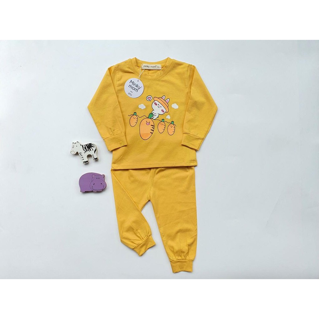 Bộ Minky Mom Dài Tay FREE SHIP FULL SIZE 70-120CM(5-19kg) COTTON Hàng Chuẩn Hoạ Tiết Dể Thương Cho Bé Gái Bé Trai, Đ