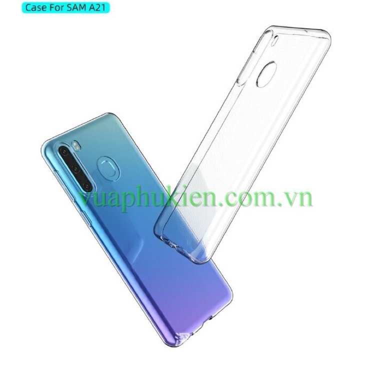 Ốp silicon dẻo trong Cao cấp , Chất đẹp loại 1 sam sung A21