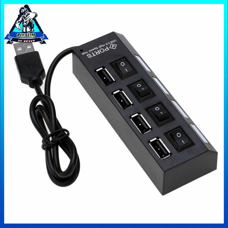 Universal USB Hub 4 Port USB 2.0 Charger High Speed Mini Hub Socket Splitter