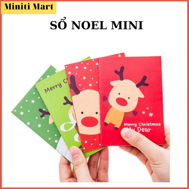 Sổ Tay Noel, Sổ Tay Mini Giáng Sinh, Đồ Dùng Quà Tặng Khen Thưởng Học Tập Mùa Giáng Sinh, Sổ Tay Mini Noel