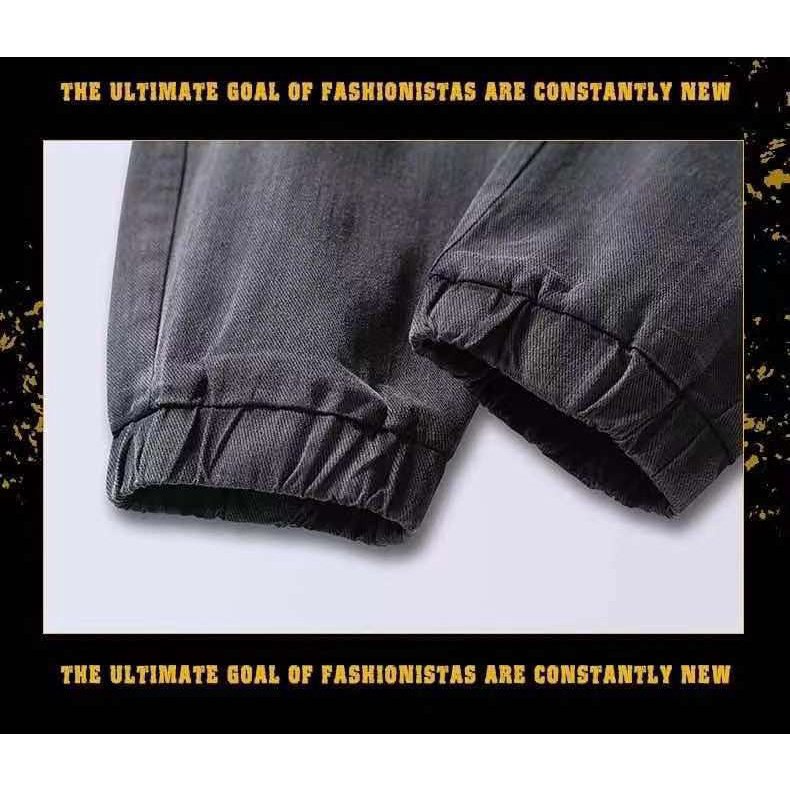 Quần jean jogger cỡ lớn S-5XL thời trang Hàn Quốc cá tính cho nam | BigBuy360 - bigbuy360.vn