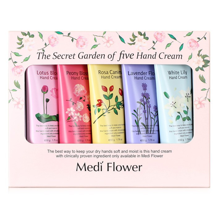 MBC Set 5 kem dưỡng tay kèm túi xách Medi flower | BigBuy360 - bigbuy360.vn
