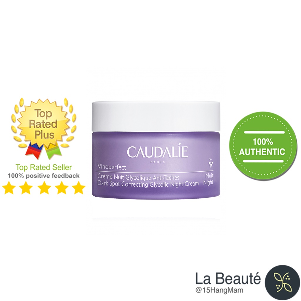 Kem Dưỡng Trắng Sáng Căng Mịn Da Ban Đêm - Caudalie Creme Nuit Glycolique Anti-Taches 50ml