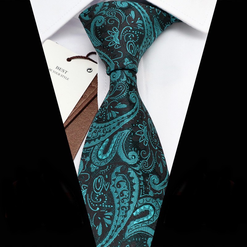 Cà Vạt Nam 8Cm Họa Tiết Paisley Phong Cách Doanh Nhân Mới