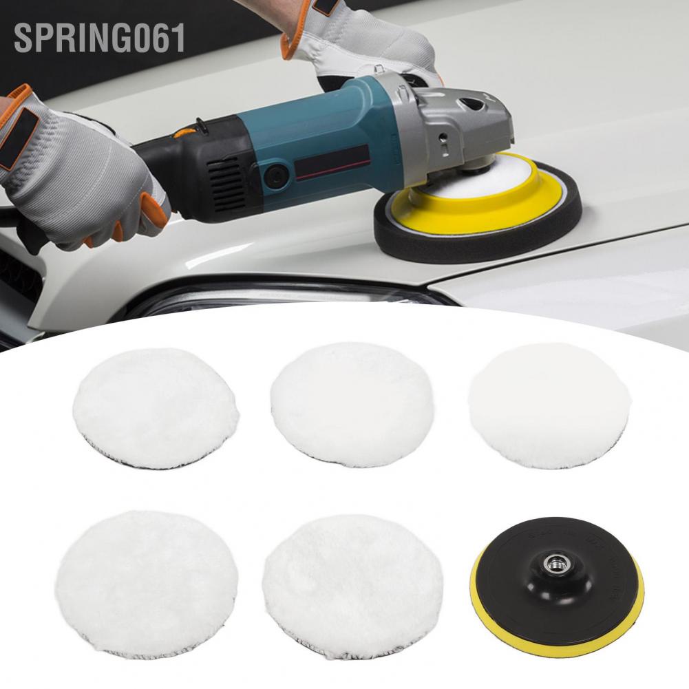 Spring061 Buffing Pad Cover Plush Washable Buffer Polisher with Wheel for Car Polishing Machines