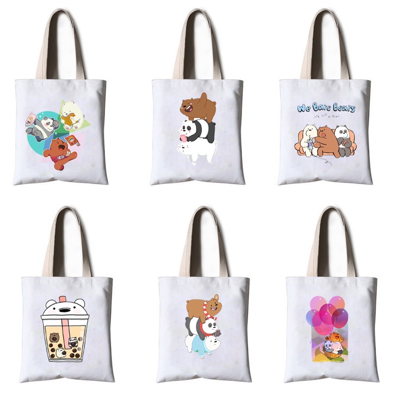 Túi tote ba anh em gấu bare bear TT3
