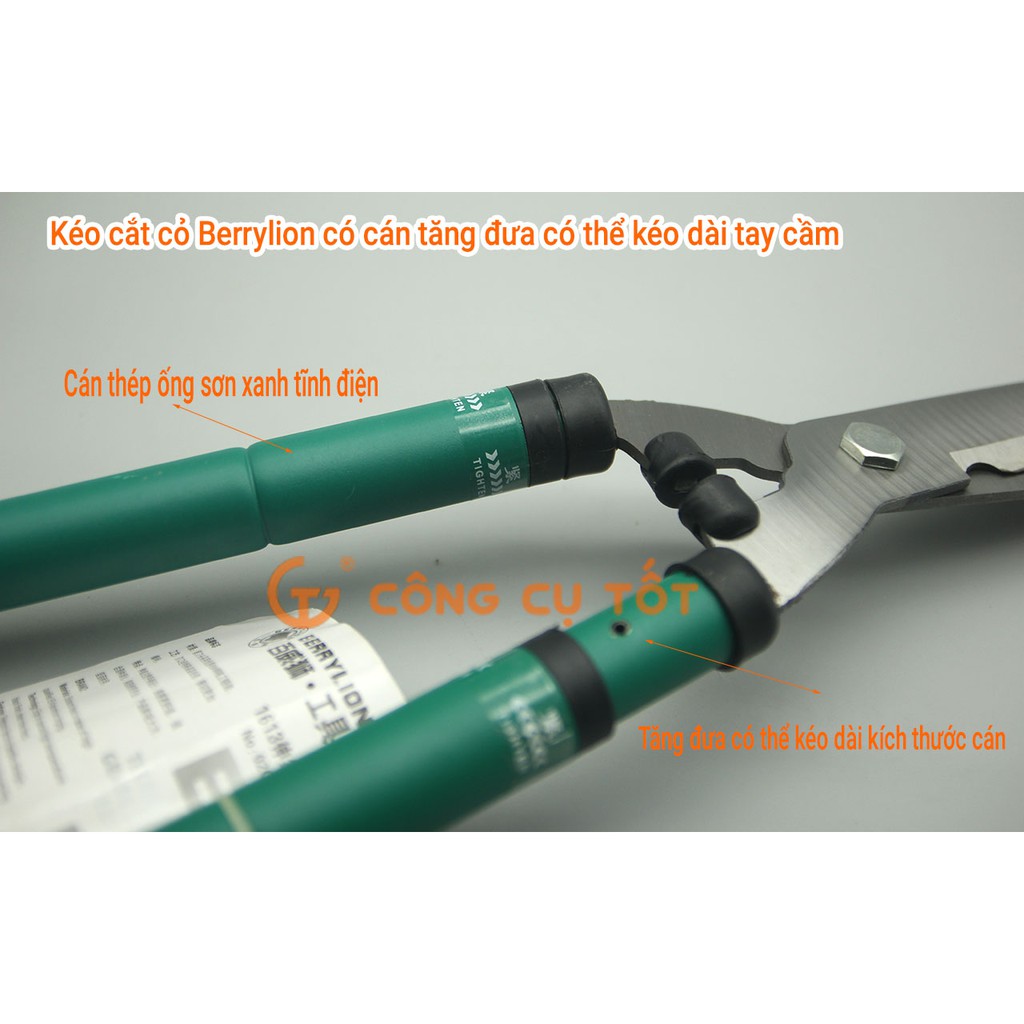 Kéo cắt cỏ cán tăng cao su lưỡi hợp kim nhôm Berrylion 840mm 1613