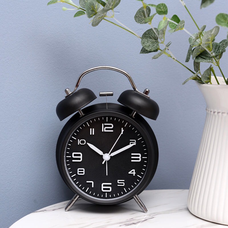 Đồng Hồ Báo Thức Để Bàn Kiểu Cổ Điển - Màu Đen