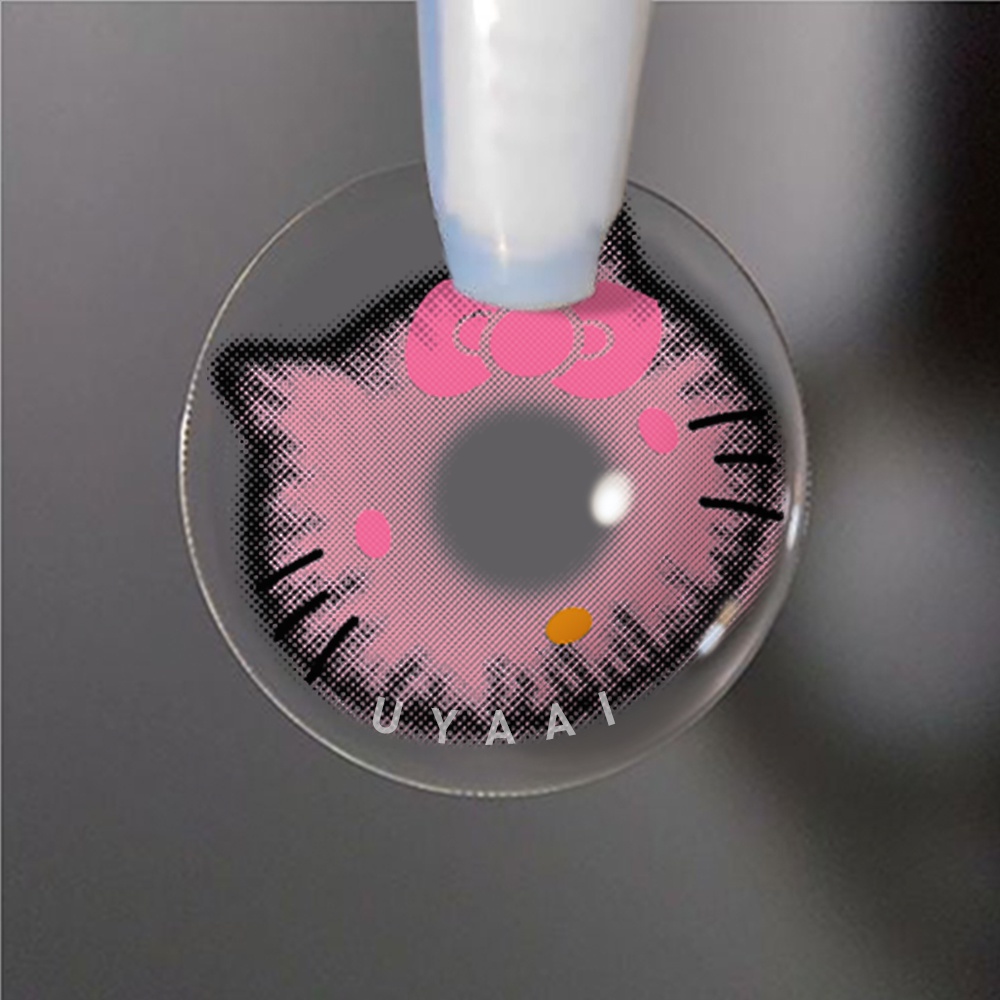 Set 2 Ống Kính Mắt Mèo Kitty 14.5mm Cho Hóa Trang hellokitty