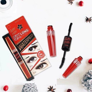 CHUẨN THÁI - Mascara Chuốt Mi 2 Đầu Sivanna Colors Super Model 5X Long Deep Black Waterproof.